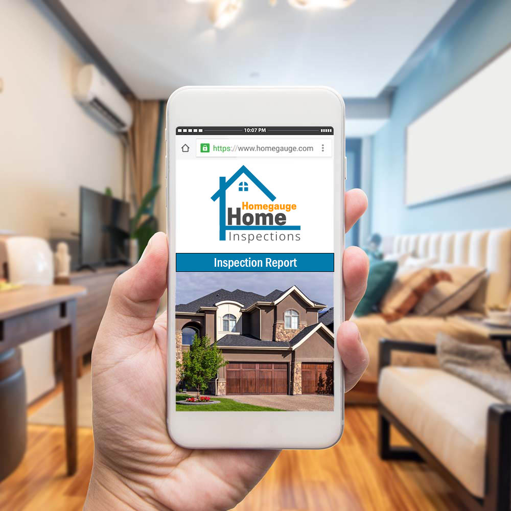Smartphone showing an online home inspection report
